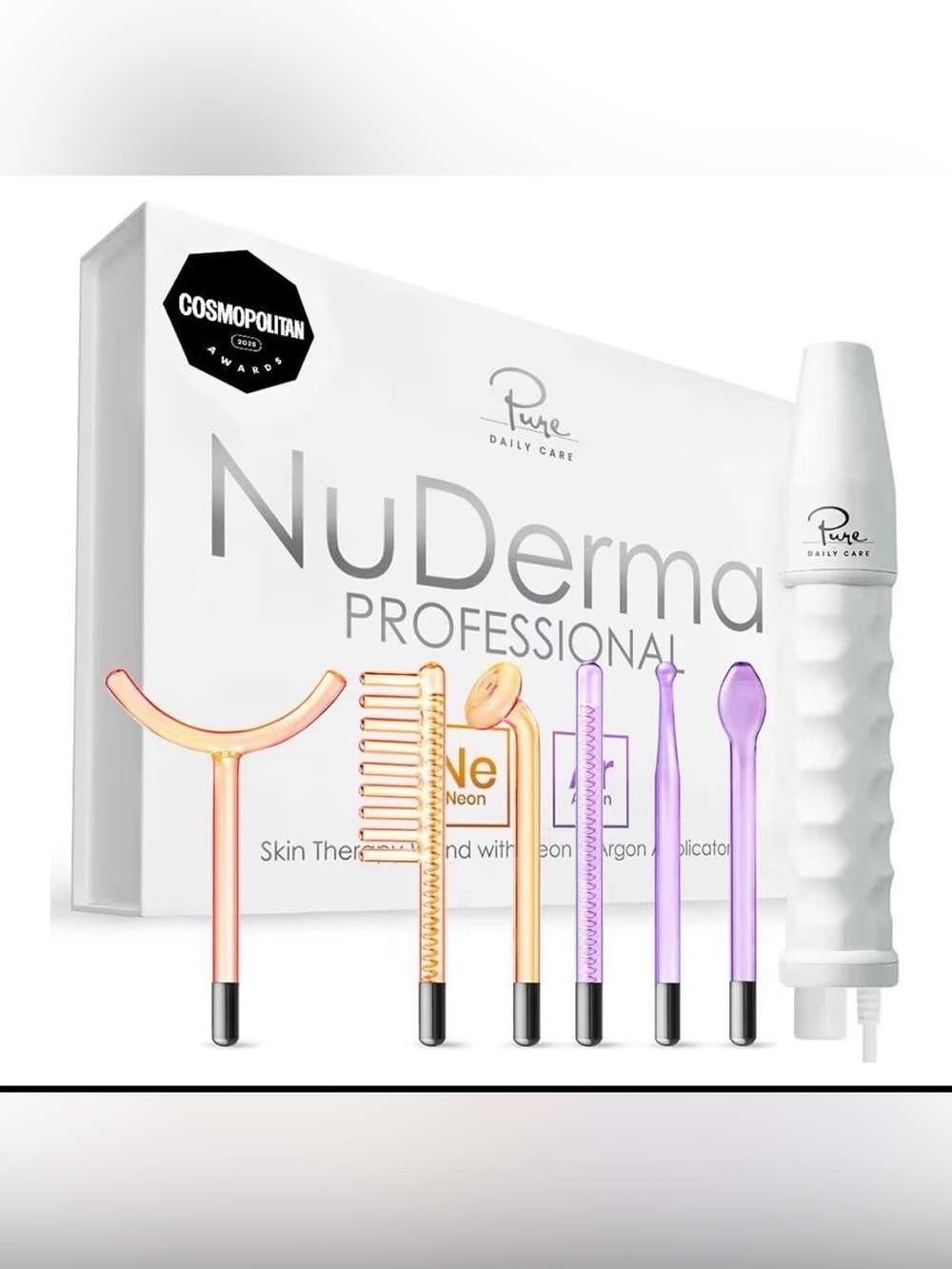 NuDerma Professional Skin Therapy Wand - Portable Skin Therapy Machine